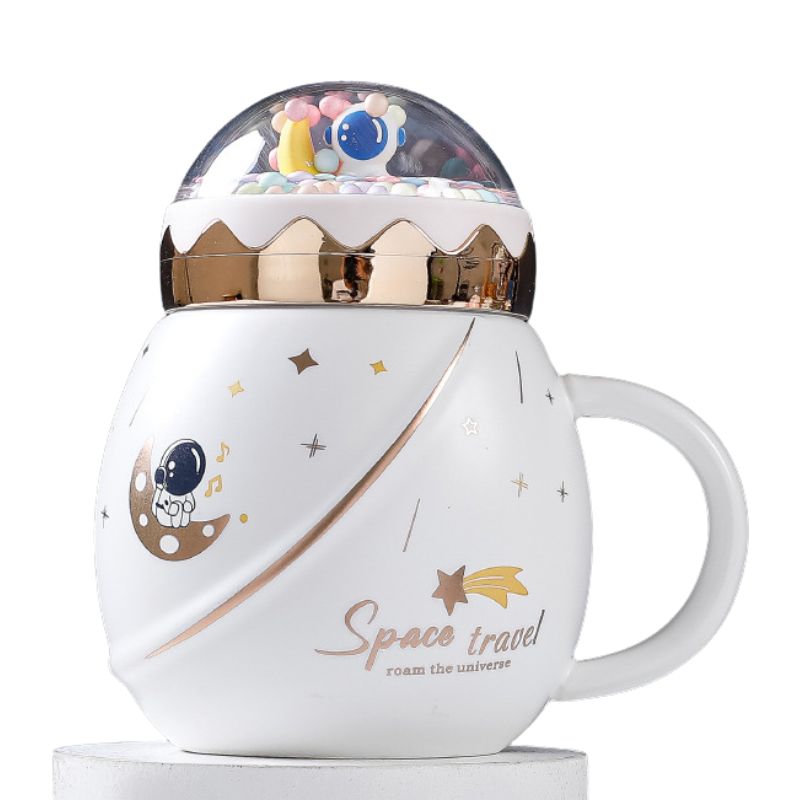 Kubek ceramiczny z pokrywką 450 ml — Aromalax