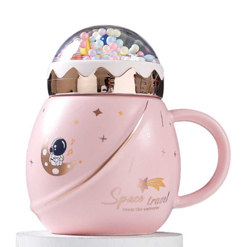 Kubek ceramiczny z pokrywką 450 ml — Aromalax