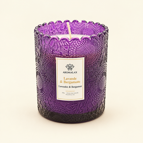 Świeca sojowa Aromalax Lawenda i Bergamotka 200 g – hero